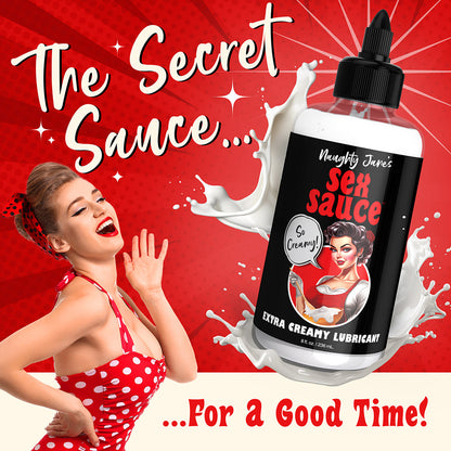 NAUGHTY JANE''S SEX SAUCE EXTRA CREAMY LUBRICANT 8 OZ.