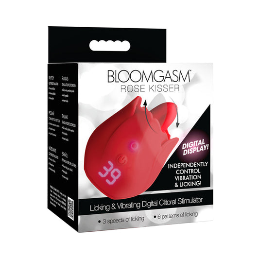 XR BRANDS - BLOOMGASM ROSE KISSER LICKING & VIBRATING DIGITAL CLITORAL STIMULATOR