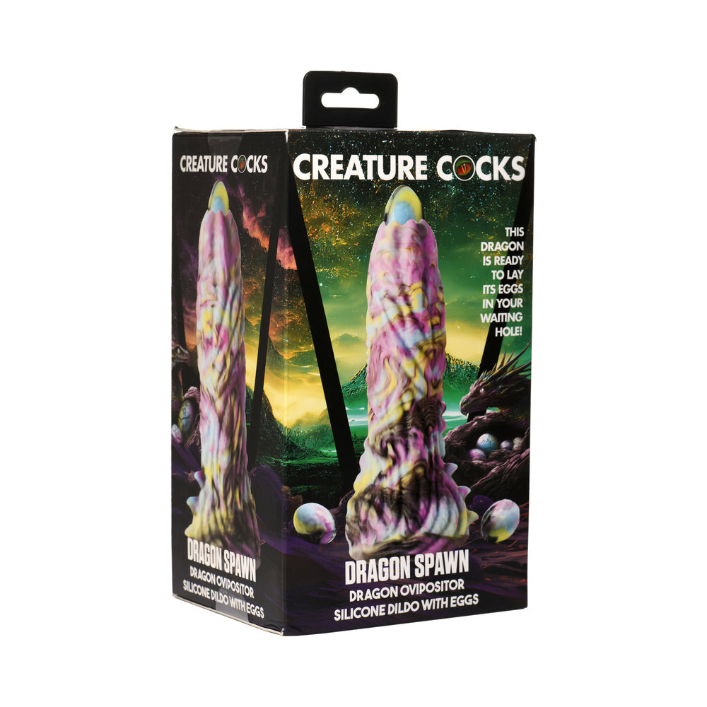 XR BRANDS - CREATURE COCKS DRAGON SPAWN DRAGON OVIPOSITOR SILICONE DILDO WITH EGGS