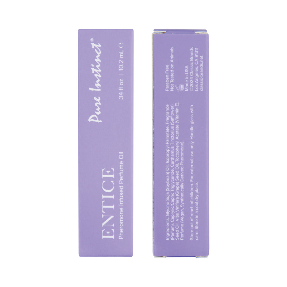 CLASSIC BRANDS - PURE INSTINCT PHEROMONE PERFUME OIL ENTICE ROLL-ON 0.34 OZ.