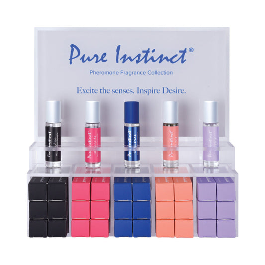 CLASSIC BRANDS - PURE INSTINCT PHEROMONE PEFUME OIL ROLL-ON ACRYLIC DISPLAY WITH TESTERS & PRODUCT