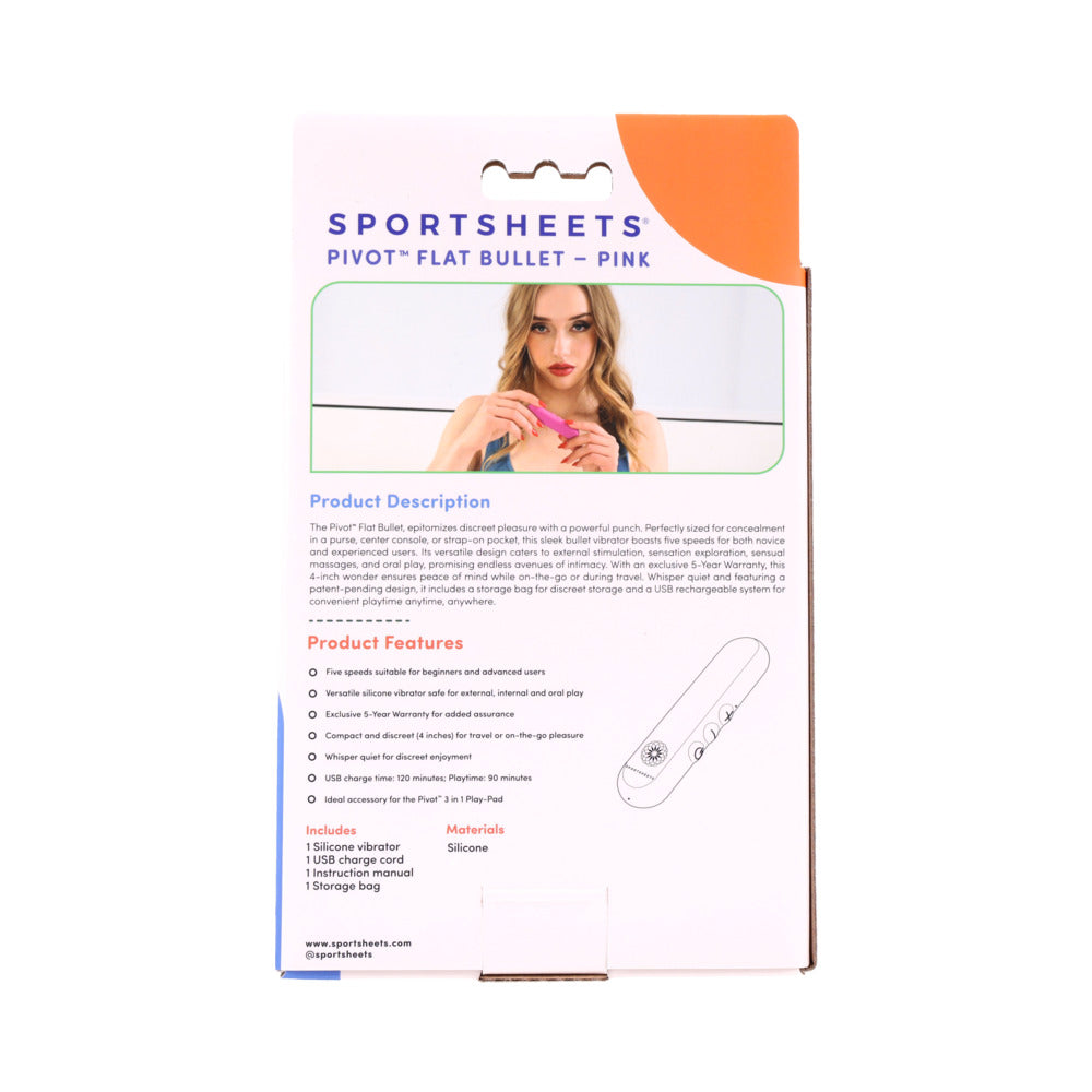 SPORTSHEETS PIVOT FLAT BULLET PINK