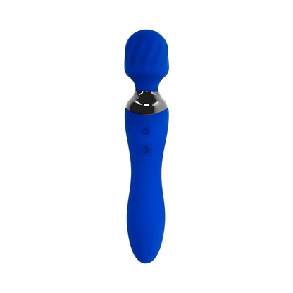 SELOPA - BLUE BELLE RECHARGEABLE DUAL-ENDED WAND VIBRATOR SILICONE BLUE