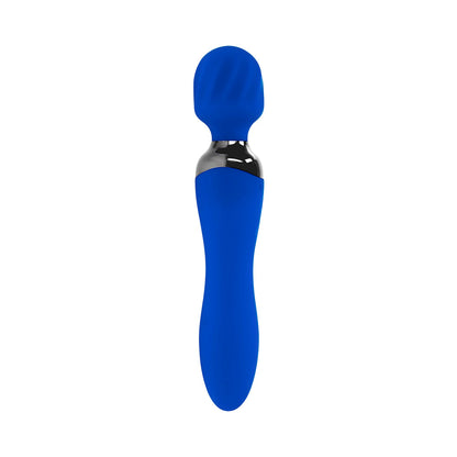 SELOPA - BLUE BELLE RECHARGEABLE DUAL-ENDED WAND VIBRATOR SILICONE BLUE