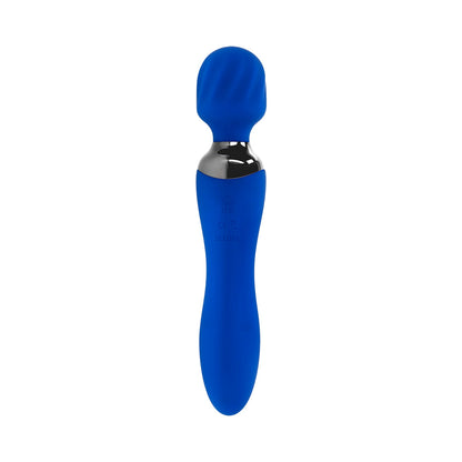 SELOPA - BLUE BELLE RECHARGEABLE DUAL-ENDED WAND VIBRATOR SILICONE BLUE