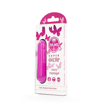 SKINS SUPER EXCITE RECHARGEABLE 10 FUNCTIONS BULLET PINK