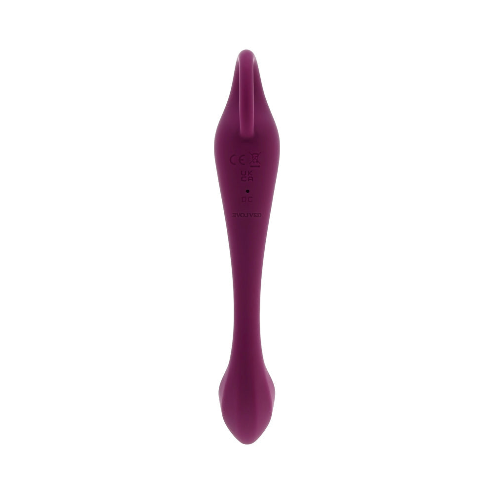 EVOLVED - LOCHNESS G RECHARGEABLE VIBRATOR SILICONE BURGUNDY