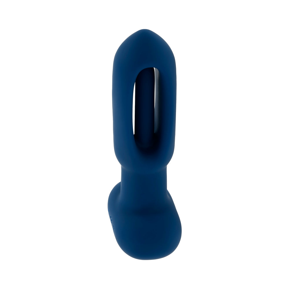 EVOLVED THE FLAPPER RECHARGEABLE VIBRATOR WITH REMOTE SILICONE BLUE