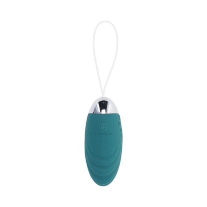 EVOLVED - HUEVO VIBRADOR RECARGABLE OVAL OFFICE CON CONTROL REMOTO SILICONA VERDE AGUA