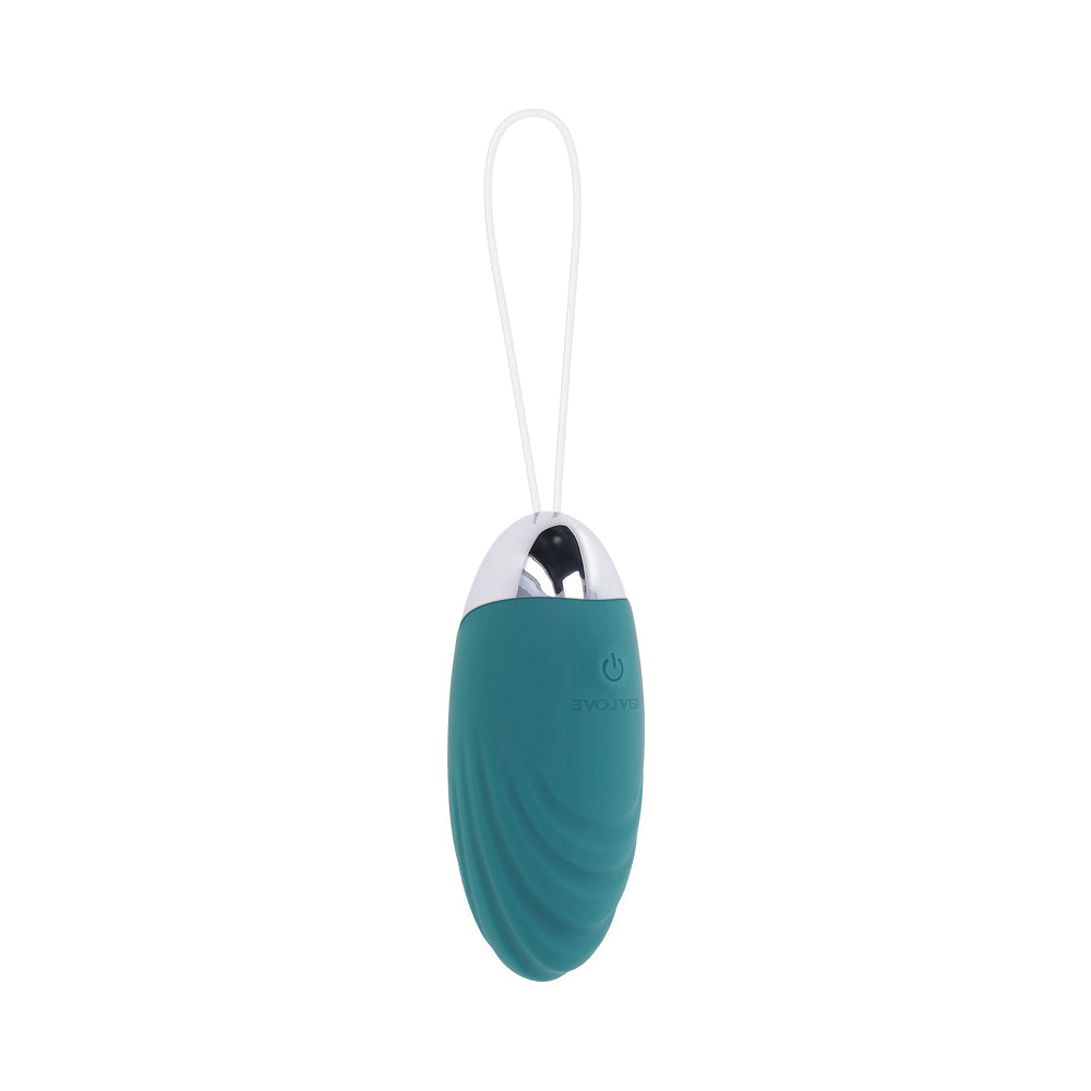 EVOLVED - HUEVO VIBRADOR RECARGABLE OVAL OFFICE CON CONTROL REMOTO SILICONA VERDE AGUA