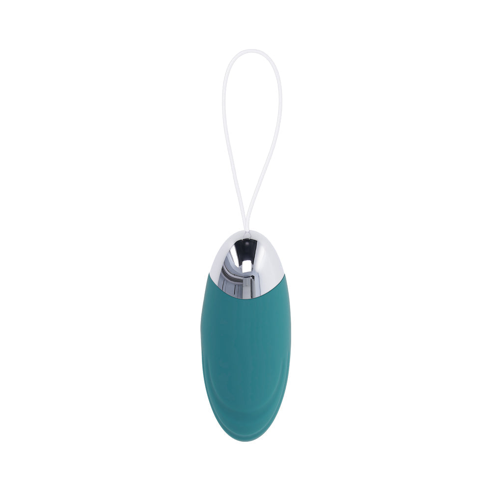 EVOLVED - HUEVO VIBRADOR RECARGABLE OVAL OFFICE CON CONTROL REMOTO SILICONA VERDE AGUA