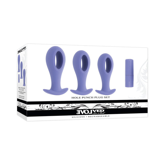 EVOLVED - HOLE PUNCH PLUG SET RECHARGEABLE PURPLE