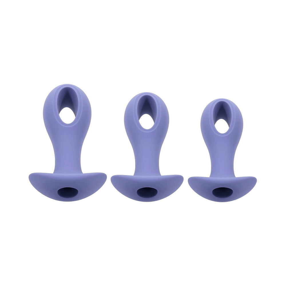 EVOLVED - SET DE TAPONES CON AGUJERO RECARGABLE MORADO