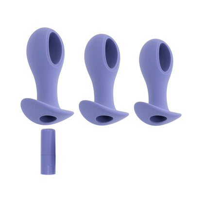 EVOLVED - SET DE TAPONES CON AGUJERO RECARGABLE MORADO