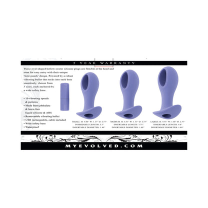 EVOLVED HOLE PUNCH PLUG SET RECHARGEABLE PURPLE