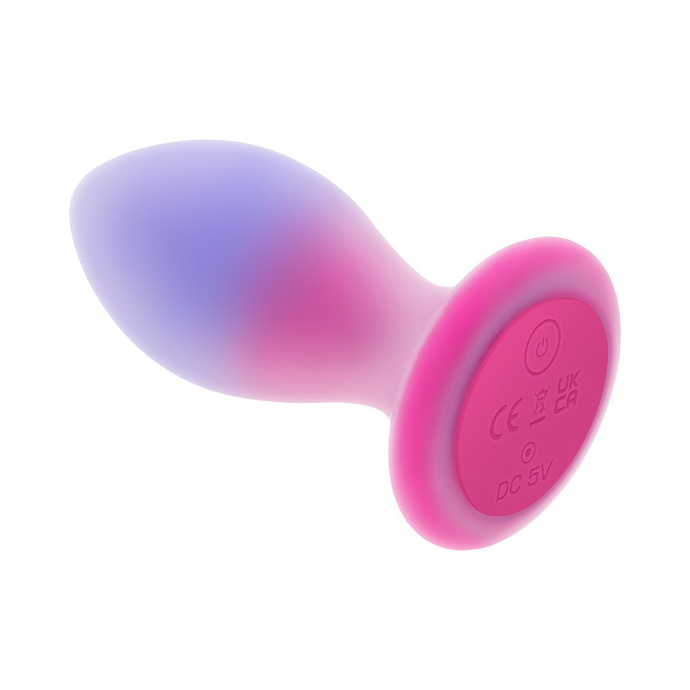 EVOLVED PARADISE PLUG DUAL LAYER RECHARGEABLE VIBRATING ANAL PLUG WITH REMOTE SILICONE