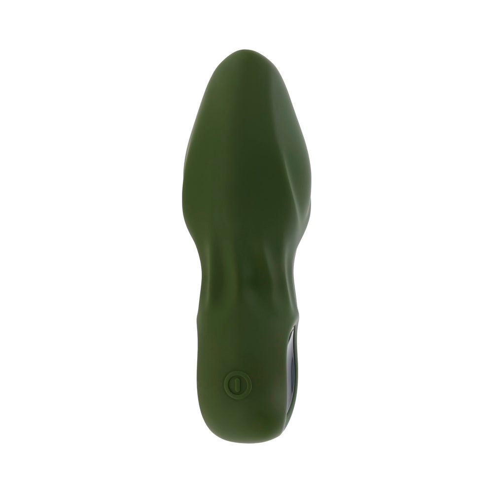 GENDER X MY SECRET GARDEN RECHARGEABLE VIBRATING ANAL PLUG WITH REMOTE SILICONE GREEN