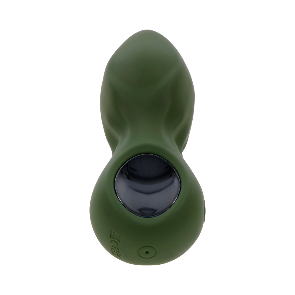GENDER X MY SECRET GARDEN RECHARGEABLE VIBRATING ANAL PLUG WITH REMOTE SILICONE GREEN