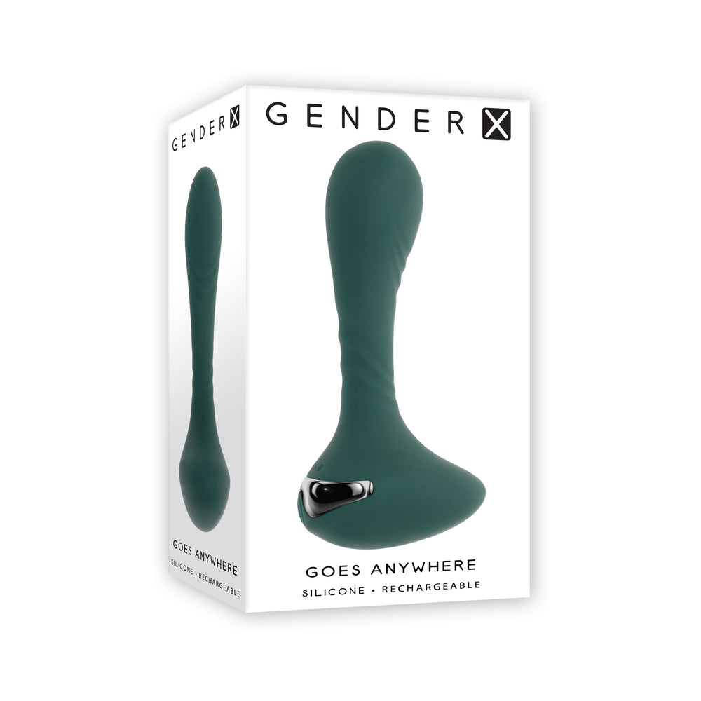 GENDER X YOU GOTTA STICK IT RECHARGEABLE VIBRATING ANAL PLUG SILICONE TEAL