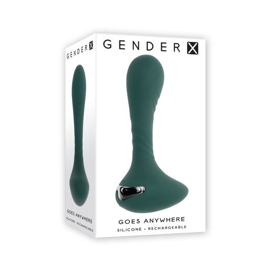 GENDER X YOU GOTTA STICK IT RECHARGEABLE VIBRATING ANAL PLUG SILICONE TEAL