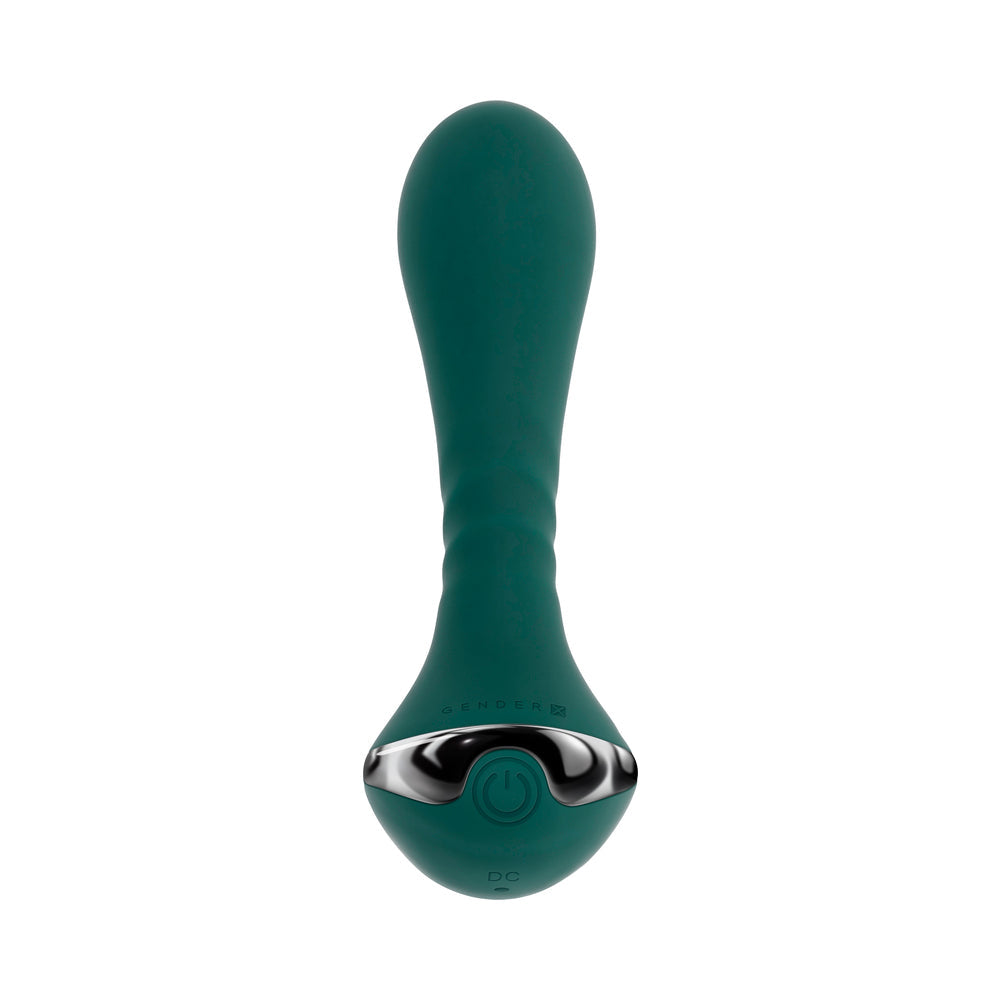 GENDER X - TIENES QUE INSERTARLO VIBRADOR ANAL RECARGABLE SILICONA AZUL VERDOSO
