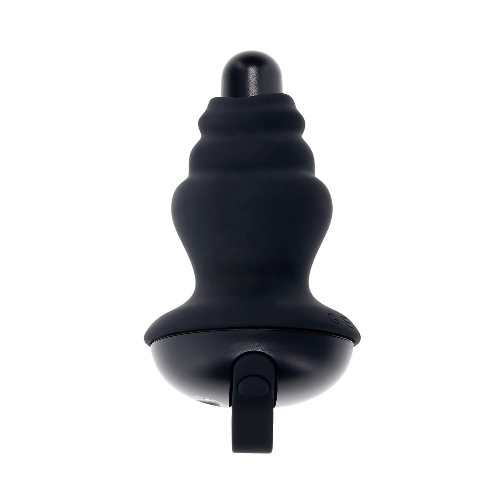 GENDER X - ECHO RECHARGEABLE VIBRATING SHEATHED SILICONE BLACK