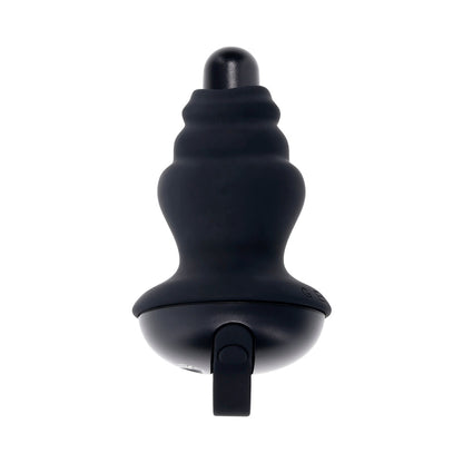 GENDER X - ECHO RECHARGEABLE VIBRATING SHEATHED SILICONE BLACK
