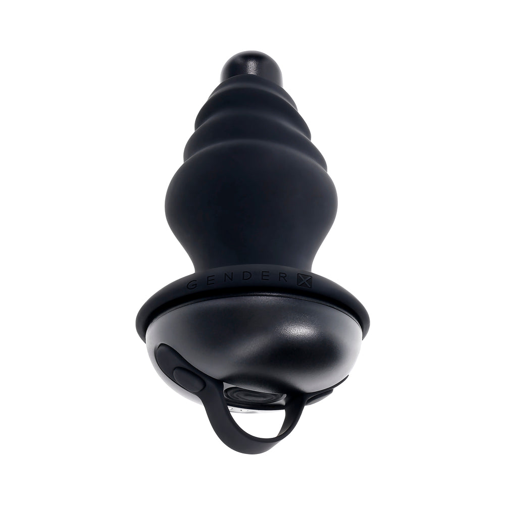 GENDER X ECHO RECHARGEABLE VIBRATING SHEATHED SILICONE BLACK