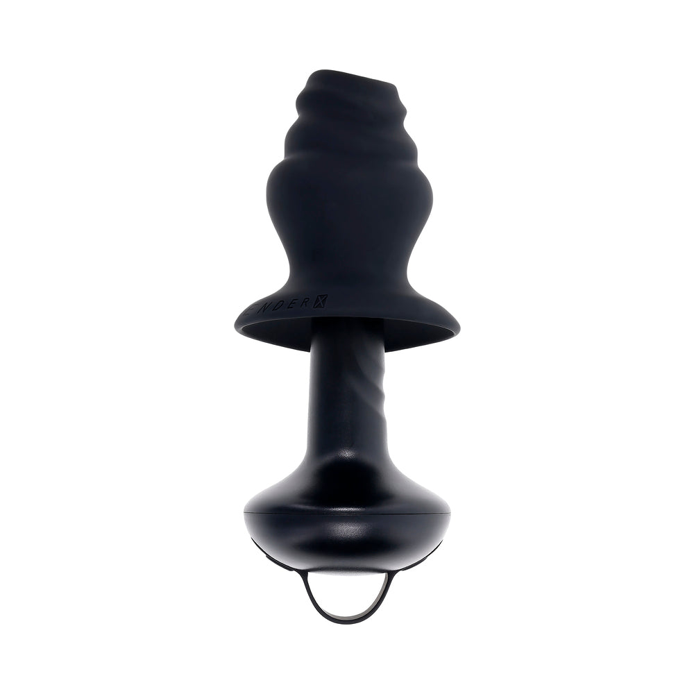 GENDER X - ECHO RECHARGEABLE VIBRATING SHEATHED SILICONE BLACK