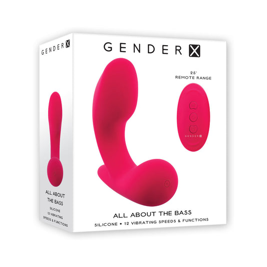 GENDER X - ALL ABOUT THE BASS RECHARGEABLE VIBRATOR WITH REMOTE SILICONE RED