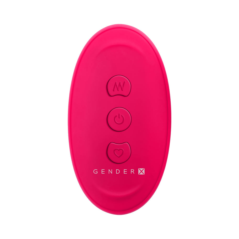 GENDER X ALL ABOUT THE BASS RECHARGEABLE VIBRATOR WITH REMOTE SILICONE RED