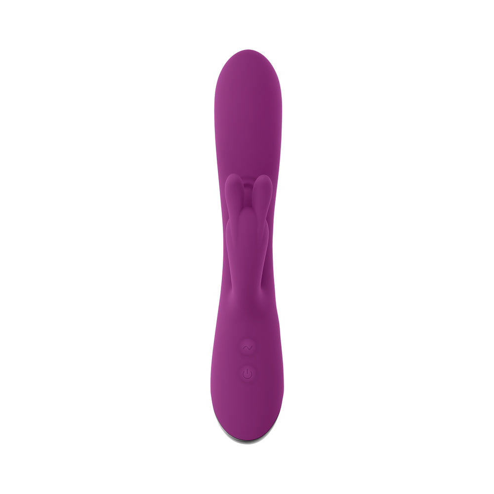 PLAYBOY BUSY BUNNY RECHARGEABLE DUAL STIMULATOR VIBRATOR SILICONE WILD ASTER