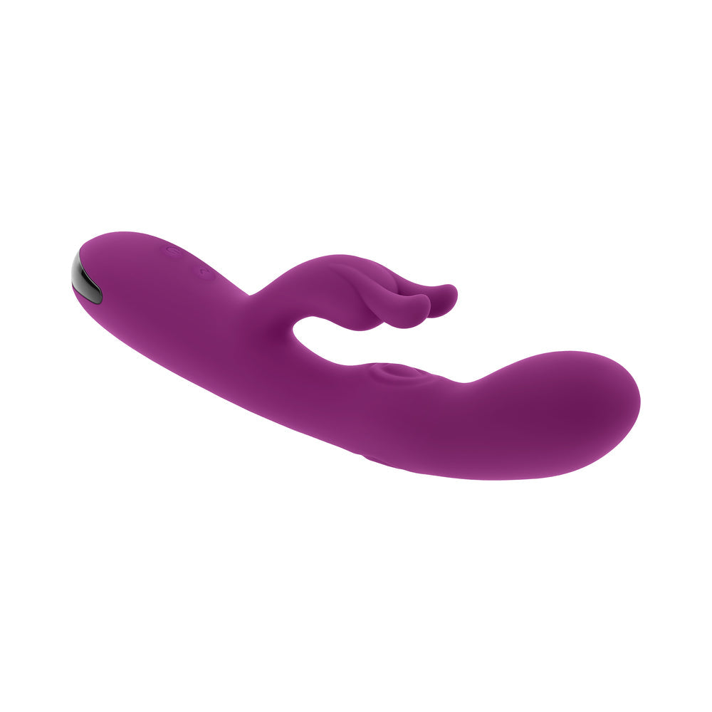 PLAYBOY BUSY BUNNY RECHARGEABLE DUAL STIMULATOR VIBRATOR SILICONE WILD ASTER