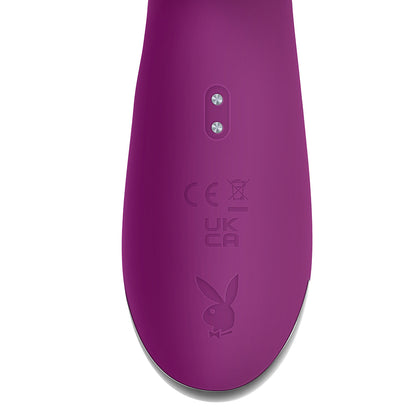 PLAYBOY BUSY BUNNY RECHARGEABLE DUAL STIMULATOR VIBRATOR SILICONE WILD ASTER