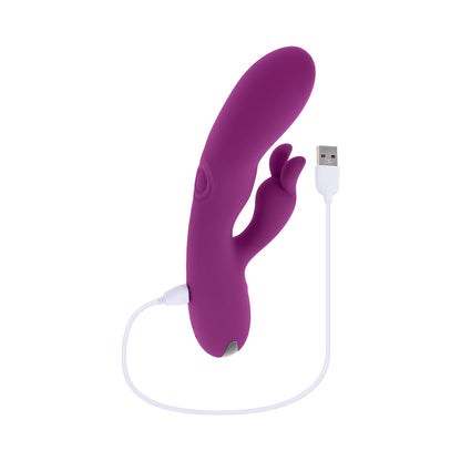 PLAYBOY BUSY BUNNY RECHARGEABLE DUAL STIMULATOR VIBRATOR SILICONE WILD ASTER