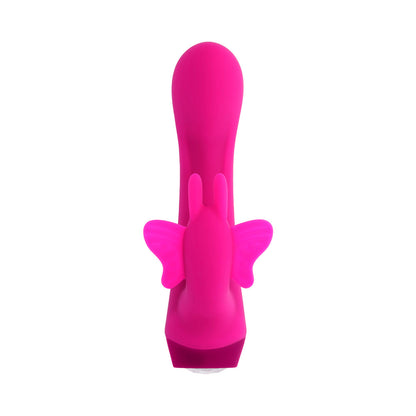 SELOPA - BUTTERFLY LOVE RECHARGEABLE VIBRATING DUAL STIMULATOR SILICONE PINK