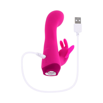 SELOPA - BUTTERFLY LOVE RECHARGEABLE VIBRATING DUAL STIMULATOR SILICONE PINK