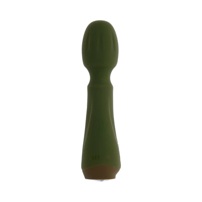 SELOPA - HEARTFELT RECHARGEABLE VIBRATING MINI WAND SILICONE GREEN