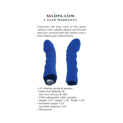 SELOPA BLUE BANGER RECHARGEABLE VIBRATOR SILICONE BLUE