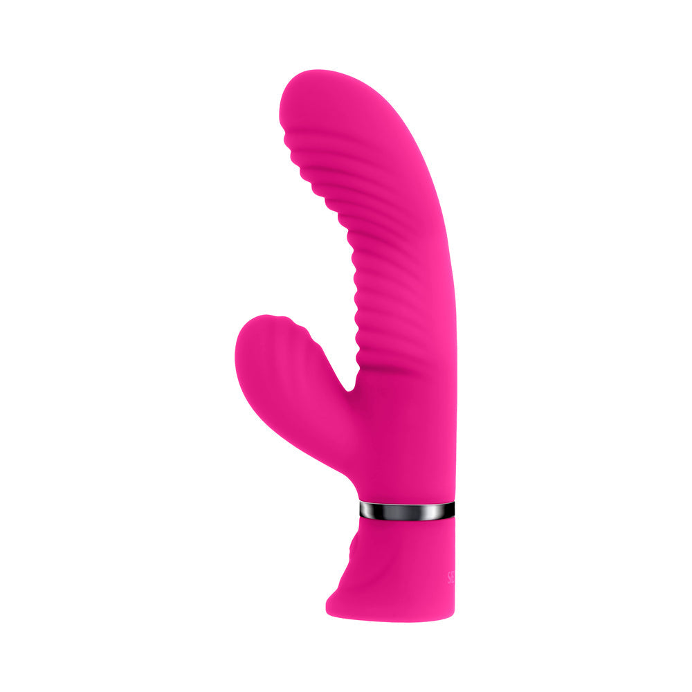 SELOPA - NEXT WAVE RECHARGEABLE VIBRATING DUAL STIMULATOR SILICONE PINK