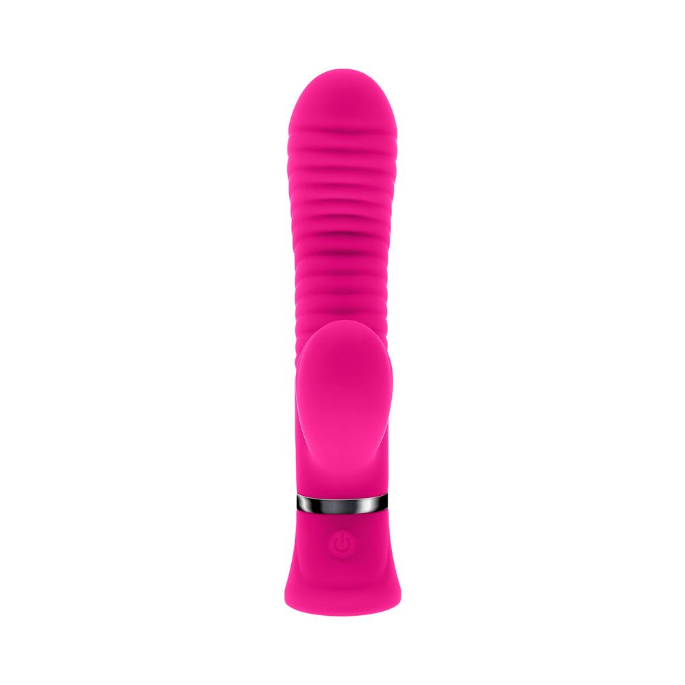 SELOPA - NEXT WAVE RECHARGEABLE VIBRATING DUAL STIMULATOR SILICONE PINK