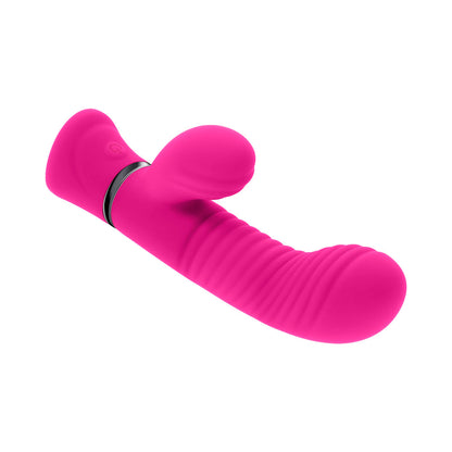SELOPA - NEXT WAVE RECHARGEABLE VIBRATING DUAL STIMULATOR SILICONE PINK