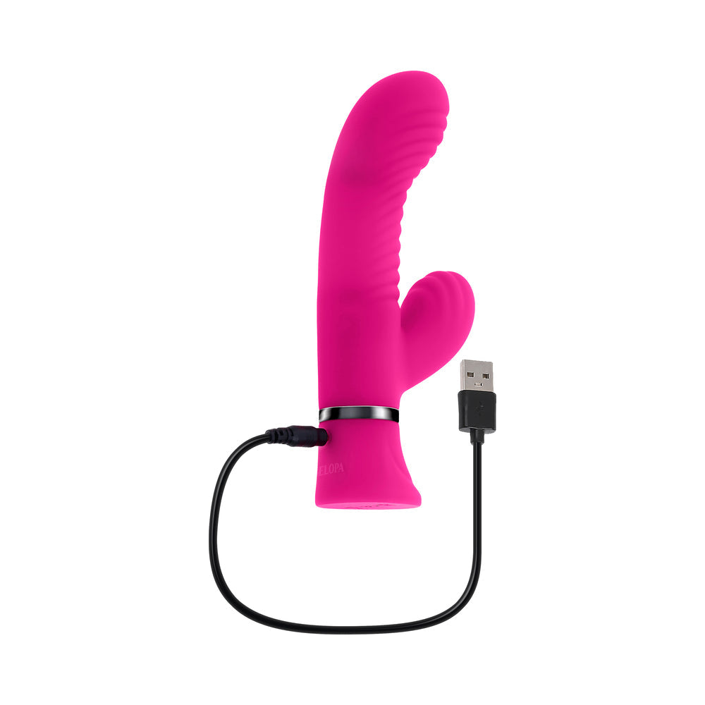 SELOPA - NEXT WAVE RECHARGEABLE VIBRATING DUAL STIMULATOR SILICONE PINK