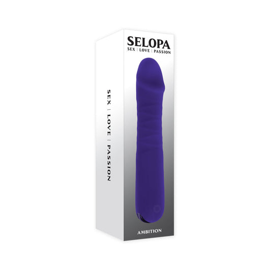 SELOPA AMBITION RECHARGEABLE THRUSTING VIBRATOR SILICONE PURPLE