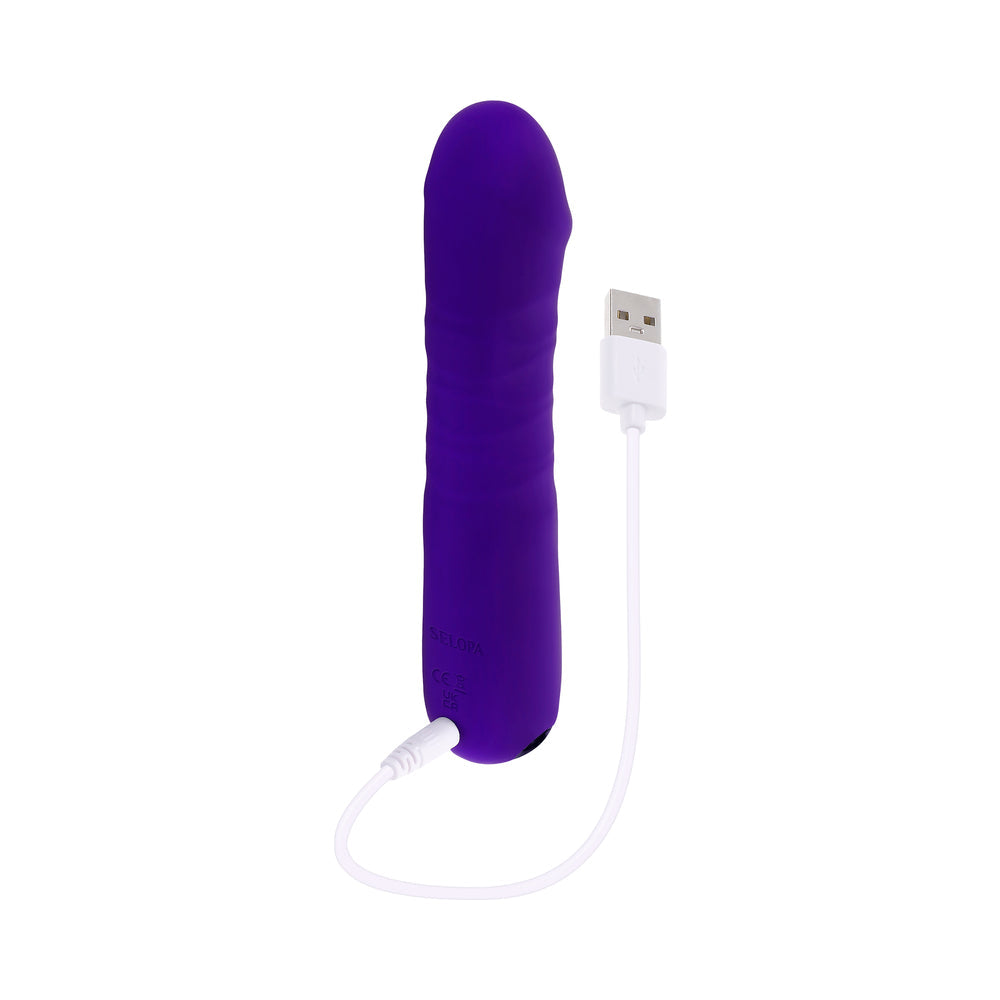 SELOPA AMBITION RECHARGEABLE THRUSTING VIBRATOR SILICONE PURPLE