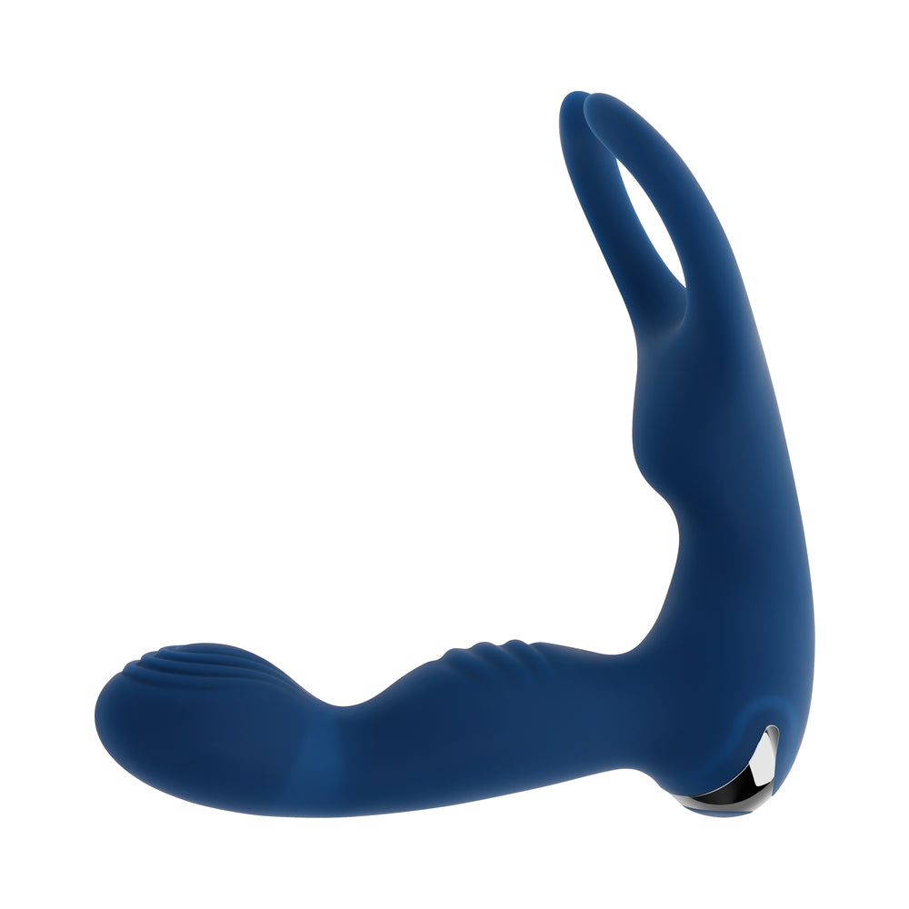 ZERO TOLERANCE BY ALL MEANS RECHARGEABLE PROSTATE VIBRATOR WITH REMOTE SILICONE BLUE
