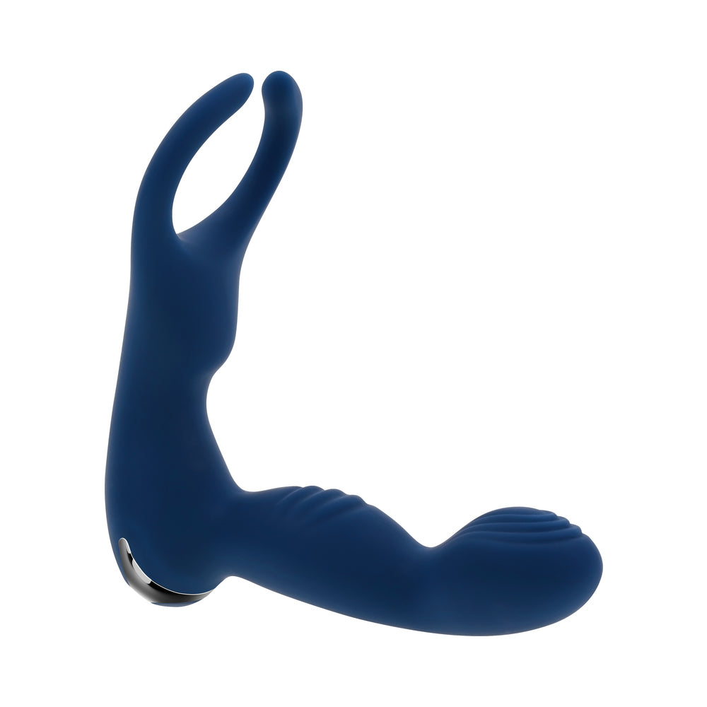 ZERO TOLERANCE BY ALL MEANS RECHARGEABLE PROSTATE VIBRATOR WITH REMOTE SILICONE BLUE