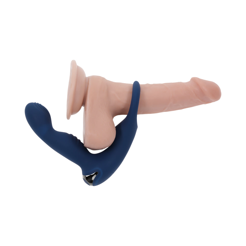 ZERO TOLERANCE BY ALL MEANS RECHARGEABLE PROSTATE VIBRATOR WITH REMOTE SILICONE BLUE