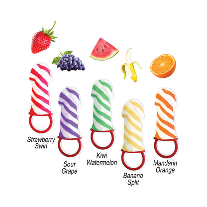 HOTT PRODUCTS - CANDY STRIPERS PECKER CANDY RING POP 5 ASSORTED FLAVORS 36PC DISPLAY