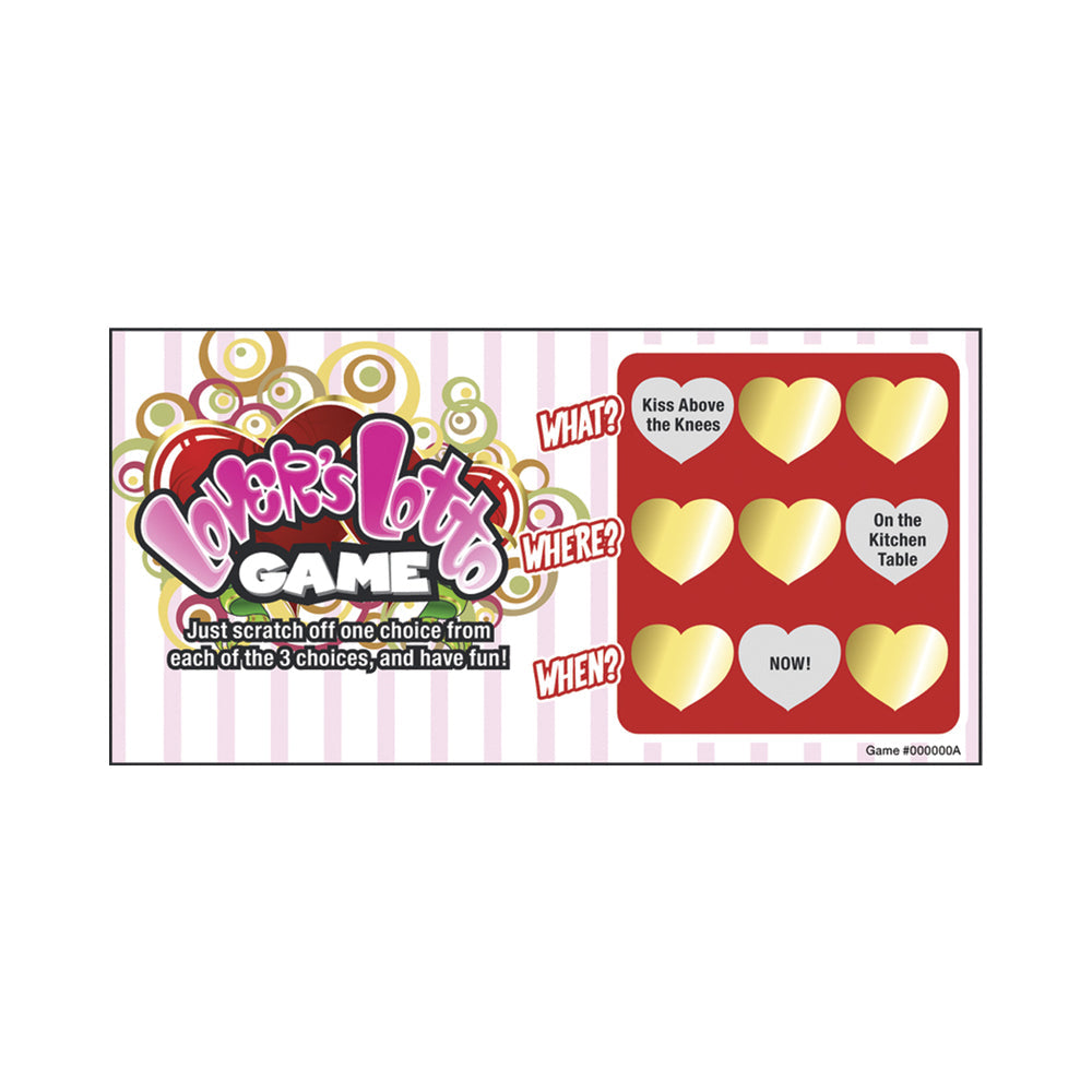 LOVERS LOTTO GAME SCRATCH & PLAY SEX GAME CARDED